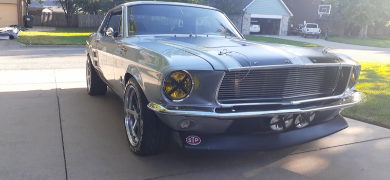 Silver Mustang fastback