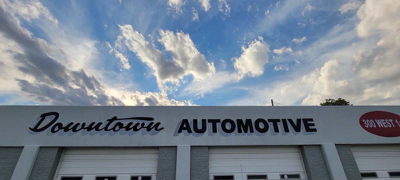 Downtown Automotive storefront sign